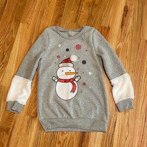 Christmas snowman sweat shirt size 8